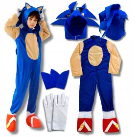   Fiú jelmez - Jelmez jelmez álruhában Sonic Hedgehog 7-9 év
