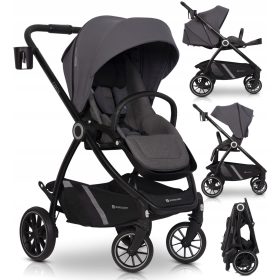    KÖNNYŰ, KOMPAKT KÜLÖNLEGES babakocsi, 2 az 1-ben átfordítható ÜLÉS, NAGY KEREKEK 0-22KG