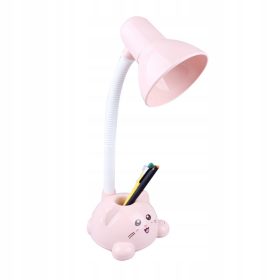   Gyermek asztali lámpa - Asztali lámpa rózsaszín cica egy gyermek számára 1xe27
