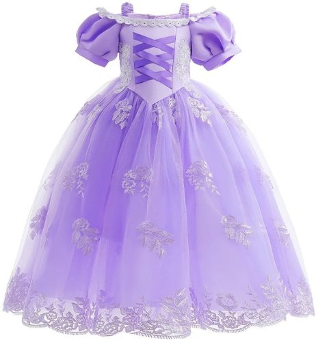 Lány jelmez - Ruha ruha hercegnő Rapunzel 122/128