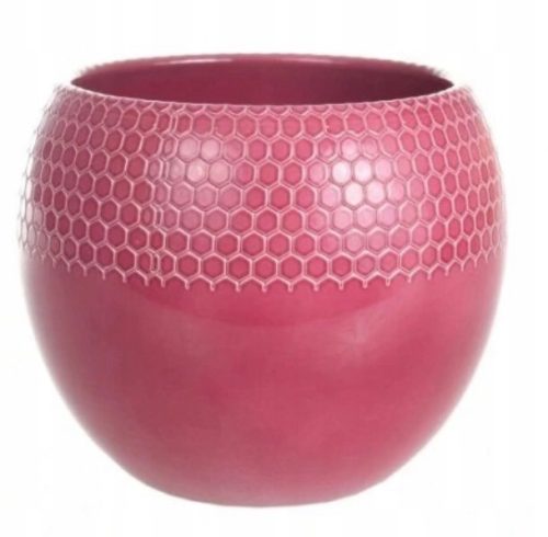  LookMar virágcserép 13 cm x 14 x 13 cm átmérőjű 13 cm kerámia vörös árnyalatok, rózsaszín árnyalatok