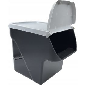   Élelmiszertartó - Zöldségtartály, gyümölcs, hagyma, burgonya, fekete