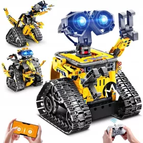    ROBOT BLOKKOK TÁVIRÁNYÍTÁSÚ RC DINOSZAURUS 3 az 1-ben 520 db PROGRAMOZÁSHOZ