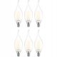 6x LED izzó láng E14 7W = 60W 4000K Izítószál