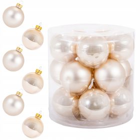   Karácsonyi díszek - Gyöngy üveg karácsonyi golyók 5,5 cm 15 db