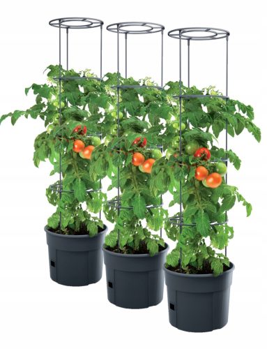  Pafen virágcserép 39,2 cm x 39,2 x 31,5 cm átmérő 39,2 cm műanyag szürke és ezüst árnyalatok