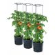  Pafen virágcserép 39,2 cm x 39,2 x 31,5 cm átmérő 39,2 cm műanyag szürke és ezüst árnyalatok