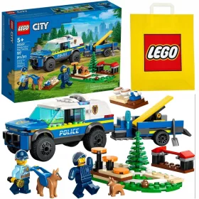    LEGO City 65319 Rendőrkutya kiképzés a terepen Autó Rendőrautó Utánfutó Rendőrség + VP papírtáska LEGO 6315792 Közepes