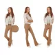 Lányok nadrágja - Csengő alsó leggings, STRIP termék PL - 152 BEIGE