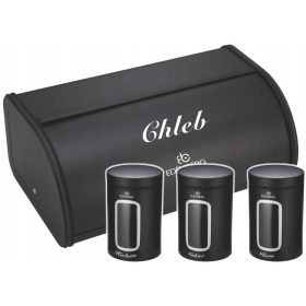   Kenyértartó doboz - Edenberg Premium zsák készlet, fekete acél