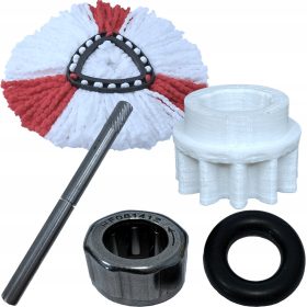   Padlómosó - Beszúrás + henger + állvány, amely a viteda -hoz tart