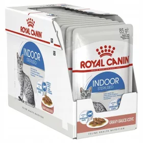   Konzerv macskáknak - ROYAL CANIN BELTÉRI ÉTEL SZÓZÁSBAN 12X85G MACSKÁNAK