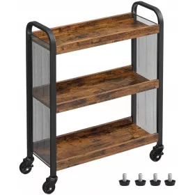 Vasagle LRC66BX konyhai kocsi 66x26x85 cm fekete-barna