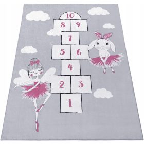   Gyermek szőnyeg - Szőnyeg 120x180 szürke gyermekek számára osztály anti -slip