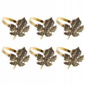   Karácsonyi asztaldíszítés - 6 darab finom levéltervező gyűrűk