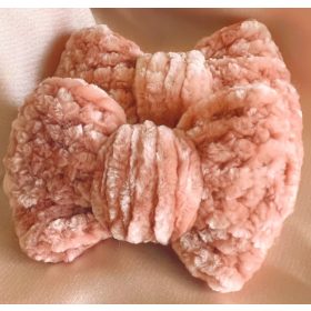 Gyermek hajcsat - Rózsaszín puha íjak 2 db.