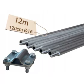   ÖSSZEHAJTHATÓ FÖLDELŐTÜS VILLÁMVÉDŐ HOGANYZOTT PV 10x1,2m 12m