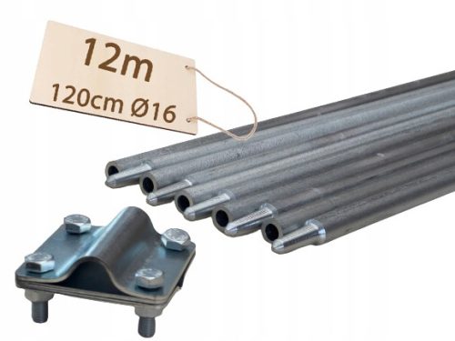 ÖSSZEHAJTHATÓ FÖLDELŐTÜS VILLÁMVÉDŐ HOGANYZOTT PV 10x1,2m 12m