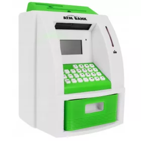   Pénz doboz - ATM Piggy Bank gyermekeknek 3+ zöld interaktív