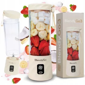    BlendyGo kehely turmixgép Smoothie mixer mini turmixgép 3 250 W bézs/barna
