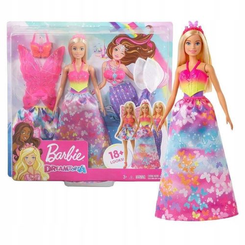Barbie baba - Barbie Doll Dreamtopia sellő tündér 3in1 gjk40