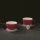 Porcelán edények - Ambition Aura Red tea- és kávészervíz, 12 db.