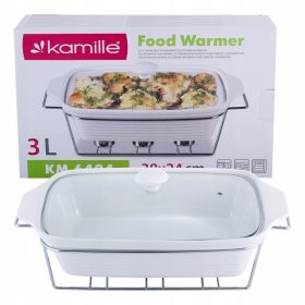   Hőálló edények - Téglalap alakú hőálló edény Kamille KM-6404 3 l