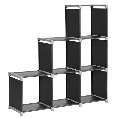  Songmics fürdőszobai polc grafit 30 x 105 x 105 cm
