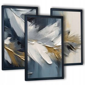   Falfestészet - Absztrakt festmények a nappaliba, Festett Pióro keretek