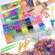 Kreatív készlet - Gumi sávok sorozata a DIY 4400 karkötők készítéséhez.