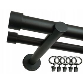   Kész függönyrúd - Dupla függönyrúd 25 mm + 19 mm 140 cm