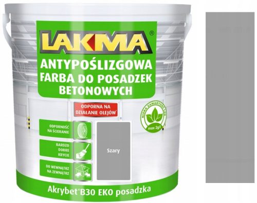 Lakma akril betonfesték 10 l matt SZÜRKE