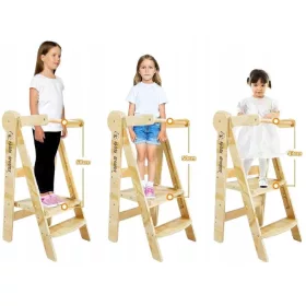   Konyhai segítő gyerekeknek - Összecsukható fa segítő konyhai platform szabály.