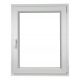 PVC ABLAK RU Jobb 600x500 / 60x50 FEHÉR, KÉZBŐL