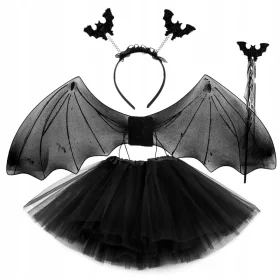   Lány jelmez - HALLOWEEN KIVÁLÓ VÁLASZTOTTBÍRÓ BAT TUTU jelmez
