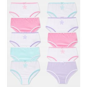   Gyermek bugyi, boxer - Primark Bugyies 10PCS 104cm 3-4L csillag rózsa