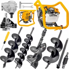   TALAJFÚRÓ FÚRÓ BENZIN Fúrócsiga talajfúró fúrókhoz 10/20/30CM KIBOCSÁTÁS