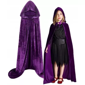   Lány jelmez - Long Cape Violet varázsló Halloween ruhája 146/152