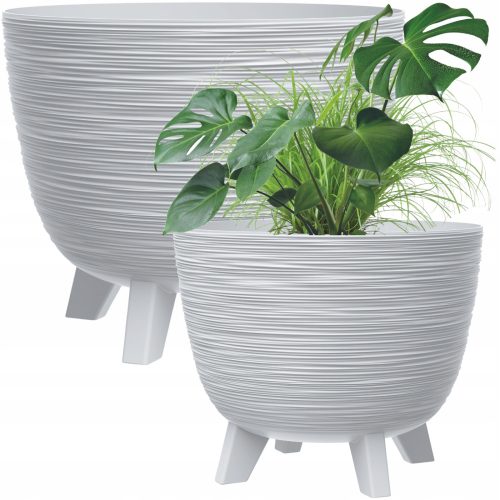  Virágcserép DTU24 29 cm x 29 x 24 cm átmérő 29 cm műanyag fehér