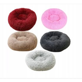    Pronett kutya kanapé bézs, réz, piros árnyalatok, rózsaszín árnyalatok, szürke árnyalatok, ezüst 80 cm x 80 cm