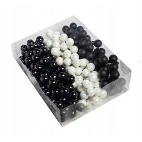   Karácsonyi díszek - 72dbs karácsonyfa csecsemők sima üveg 2 cm