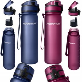    Aquaphor City szűrőpalack 0,5 l rózsaszín + Aquaphor City szűrőpalack 0,5 l sötétkék