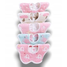   Baba előke - 5x pamut vállpántos készlet 100% nyálkészlet