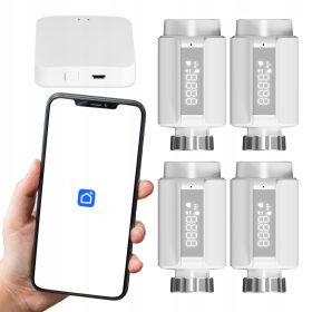    4 db termosztatikus fej + TUYA Wi-Fi ZigBee átjáró készlet