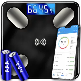  Fürdőszobai mérleg - SLIM ELEMZŐ FÜRDŐSZOBAI MÉRLEG 180 kg SMART+ 17 az 1-ben
