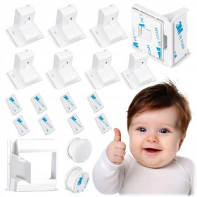   Gyermekbiztonsági biztosítás - Mágneses védelem a fiókos szekrények számára bútor zár 8 db