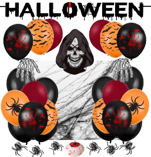 Léggömbök dekorációk Harry Halloween Spider Web
