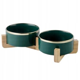    DUPLA KERÁMIA KUTYA ÉS MACSKA TÁL 2 x 400ml GLAMOUR ÁLLVÁN