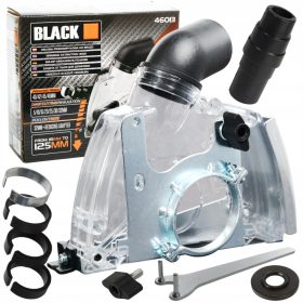   Védőburkolat a szerszámokhoz - Porborítás a Grinder furulrógéphez 115-125 Fekete adapterek kulcs