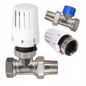    EGYENES TERMOSZTATIKUS KÉSZLET 3/4'' DN20 FEJ + TERMOSZTATIKUS SZELEP